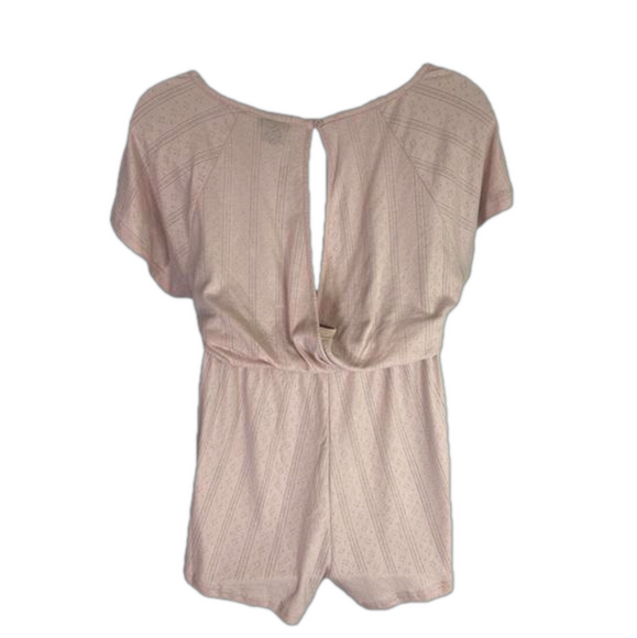 City Chic Pink Cotton Greta Playsuit scoop Neck Keyhole Back Romper SKU0500 - Picture 5 of 10